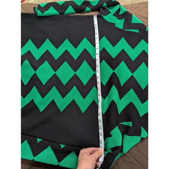 Women's green and black knit graphic sweater by Investments size XL - Picture 4 of 6